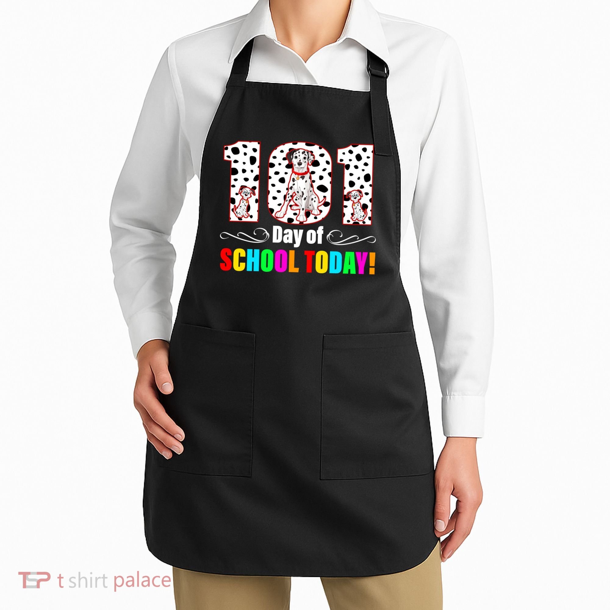 101 Days Of School Dalmatian Dog Cute Apron