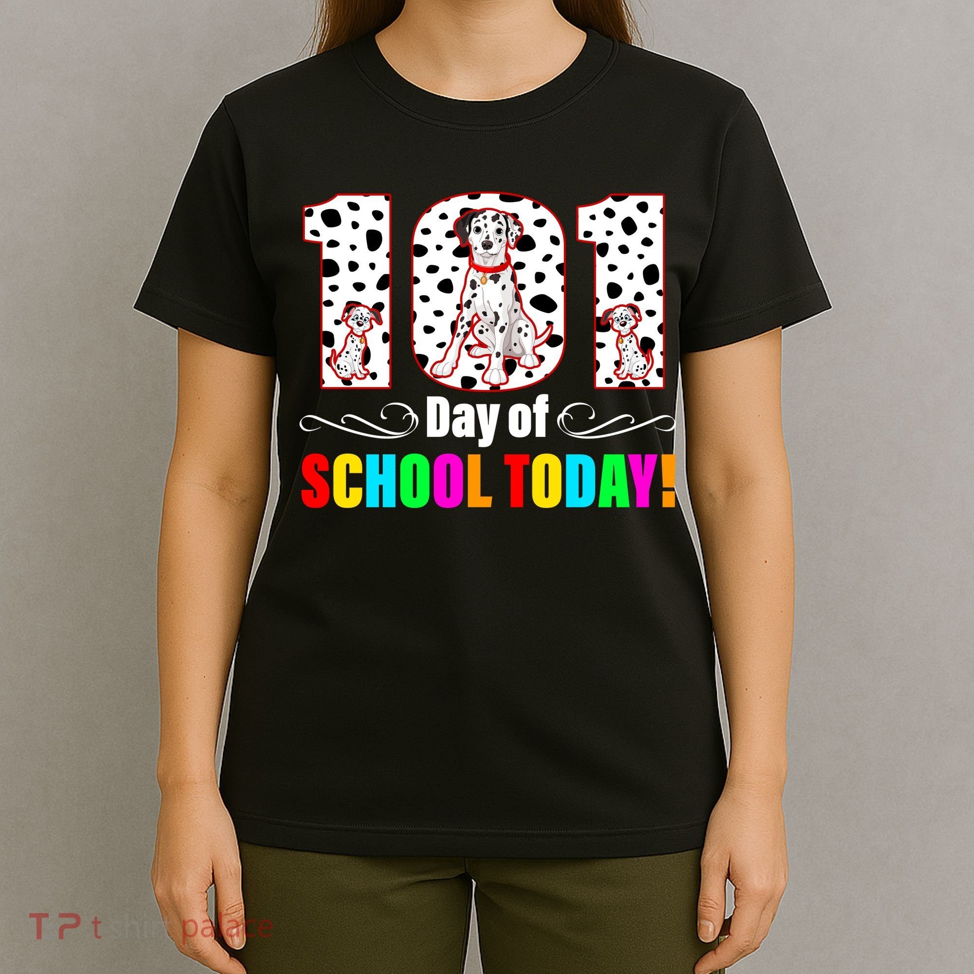 101 Days Of School Dalmatian Dog Cute T-Shirt