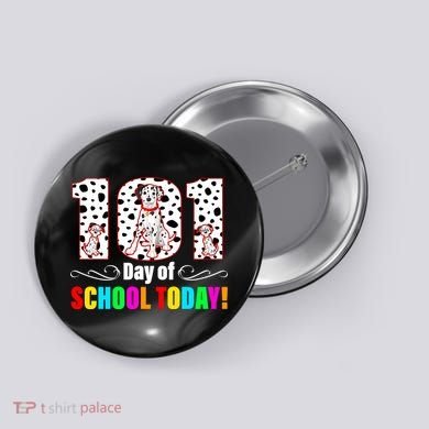 101 Days Of School Dalmatian Dog Cute Button