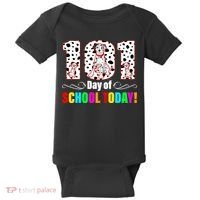 101 Days Of School Dalmatian Dog Cute Baby Bodysuit thumb 0