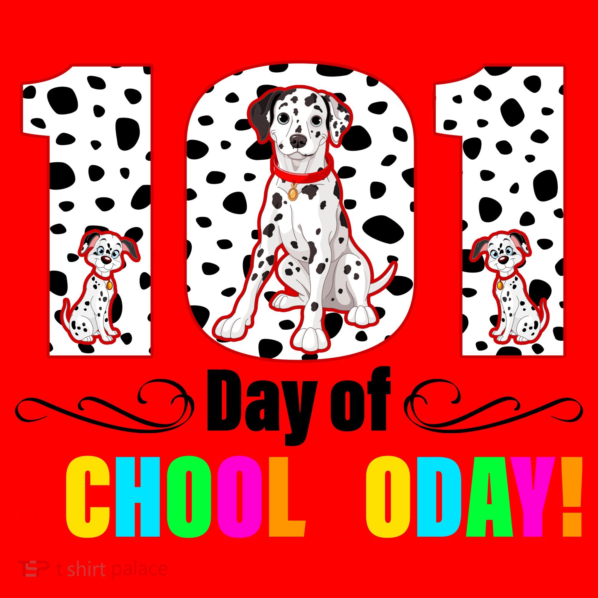 101 Days Of School Dalmatian Dog Cute Santa Hat