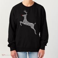 Wordy Reindeer Christmas Women's Sweatshirt thumb 0