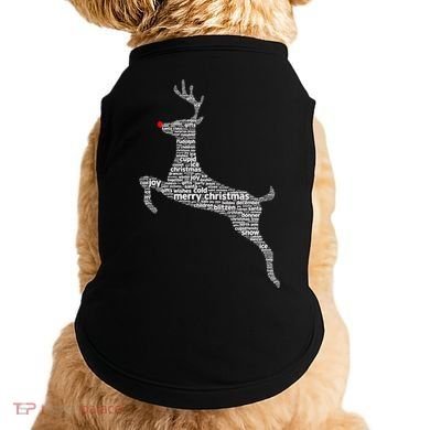 Wordy Reindeer Christmas Doggie Tank
