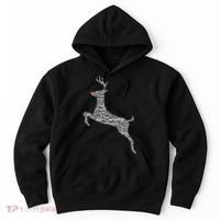 Wordy Reindeer Christmas Hoodie thumb 0
