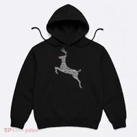 Wordy Reindeer Christmas Hoodie thumb 0