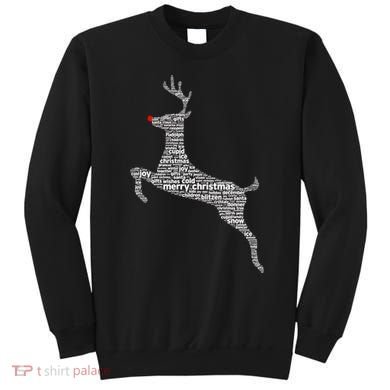 Wordy Reindeer Christmas Sweatshirt