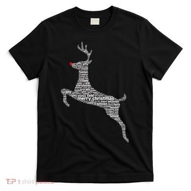 Wordy Reindeer Christmas T-Shirt