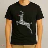 Wordy Reindeer Christmas T-Shirt thumb 3