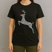 Wordy Reindeer Christmas T-Shirt thumb 4