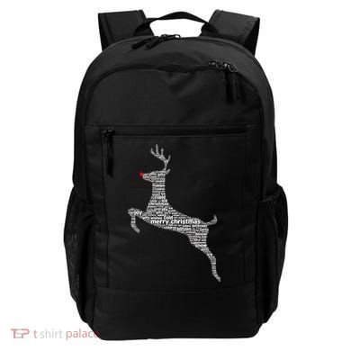 Wordy Reindeer Christmas Backpack
