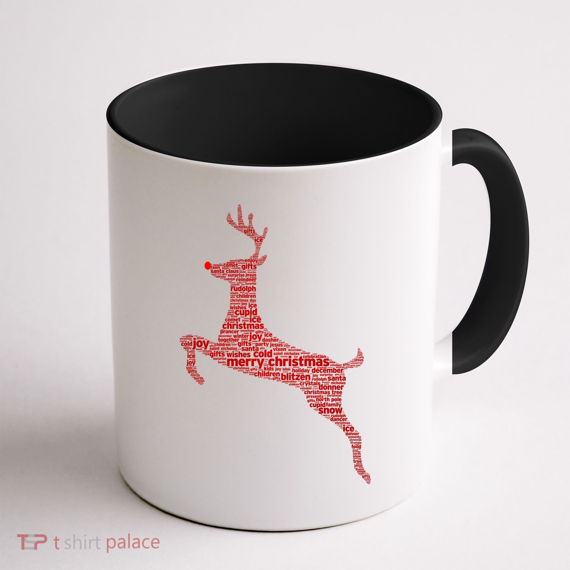 Wordy Reindeer Christmas Coffee Mug