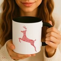 Wordy Reindeer Christmas Coffee Mug thumb 3