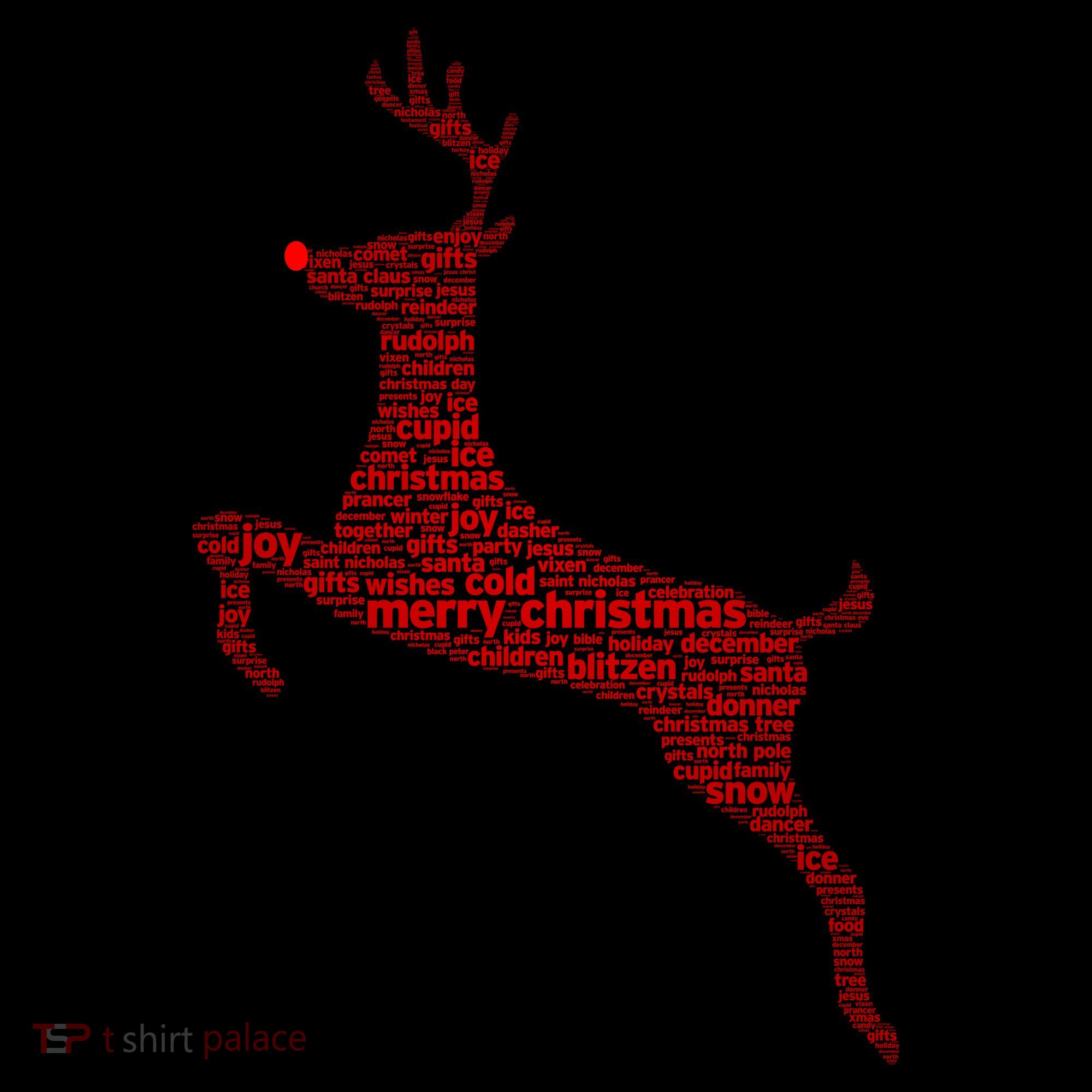 Wordy Reindeer Christmas Coffee Mug
