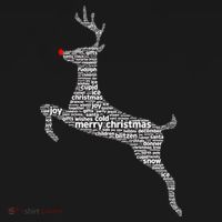 Wordy Reindeer Christmas Coaster thumb 2