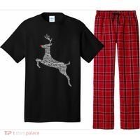 Wordy Reindeer Christmas Pajama Set thumb 0