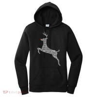Wordy Reindeer Christmas Women's Hoodie thumb 0