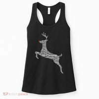 Wordy Reindeer Christmas Women's Tank Top thumb 0