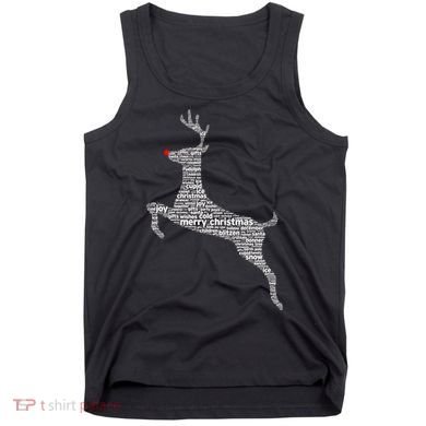 Wordy Reindeer Christmas Tank Top