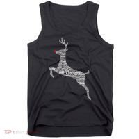 Wordy Reindeer Christmas Tank Top thumb 0