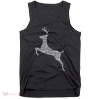 Wordy Reindeer Christmas Tank Top thumb 0