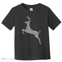 Wordy Reindeer Christmas Toddler T-Shirt thumb 0