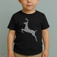 Wordy Reindeer Christmas Toddler T-Shirt thumb 2