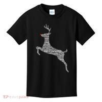 Wordy Reindeer Christmas Kids T-Shirt thumb 0
