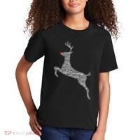 Wordy Reindeer Christmas Kids T-Shirt thumb 2