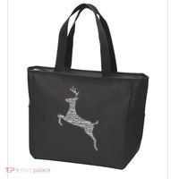 Wordy Reindeer Christmas Tote Bag thumb 3