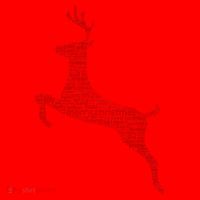 Wordy Reindeer Christmas Santa Hat thumb 1