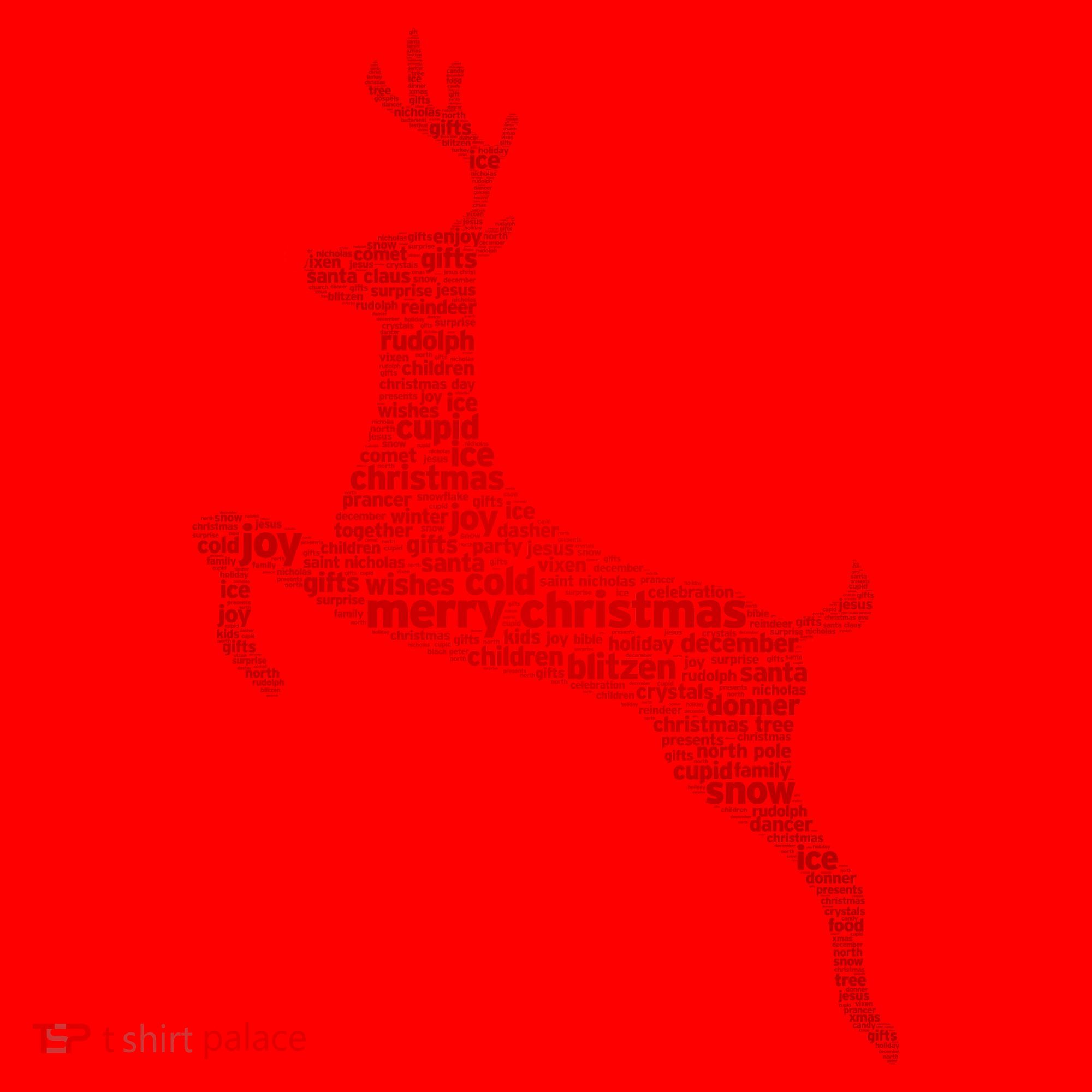 Wordy Reindeer Christmas Santa Hat