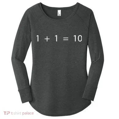 1 1 10 Developer Programmer Software Engineer Women's Perfect Tri Tunic Long Sleeve Shirt