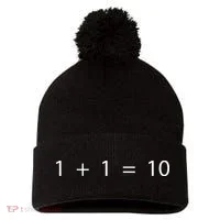 1 1 10 Developer Programmer Software Engineer Pom Pom 12in Knit Beanie thumb 0