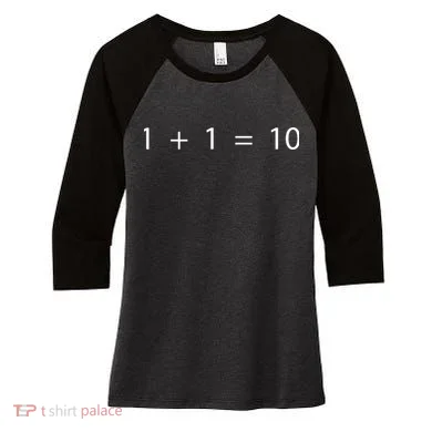 1 1 10 Developer Programmer Software Engineer Women's Tri-Blend 3/4-Sleeve Raglan Shirt