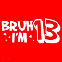 13yr 13th Bruh Im 13 Birthday Funny Birthday Santa Hat thumb 1