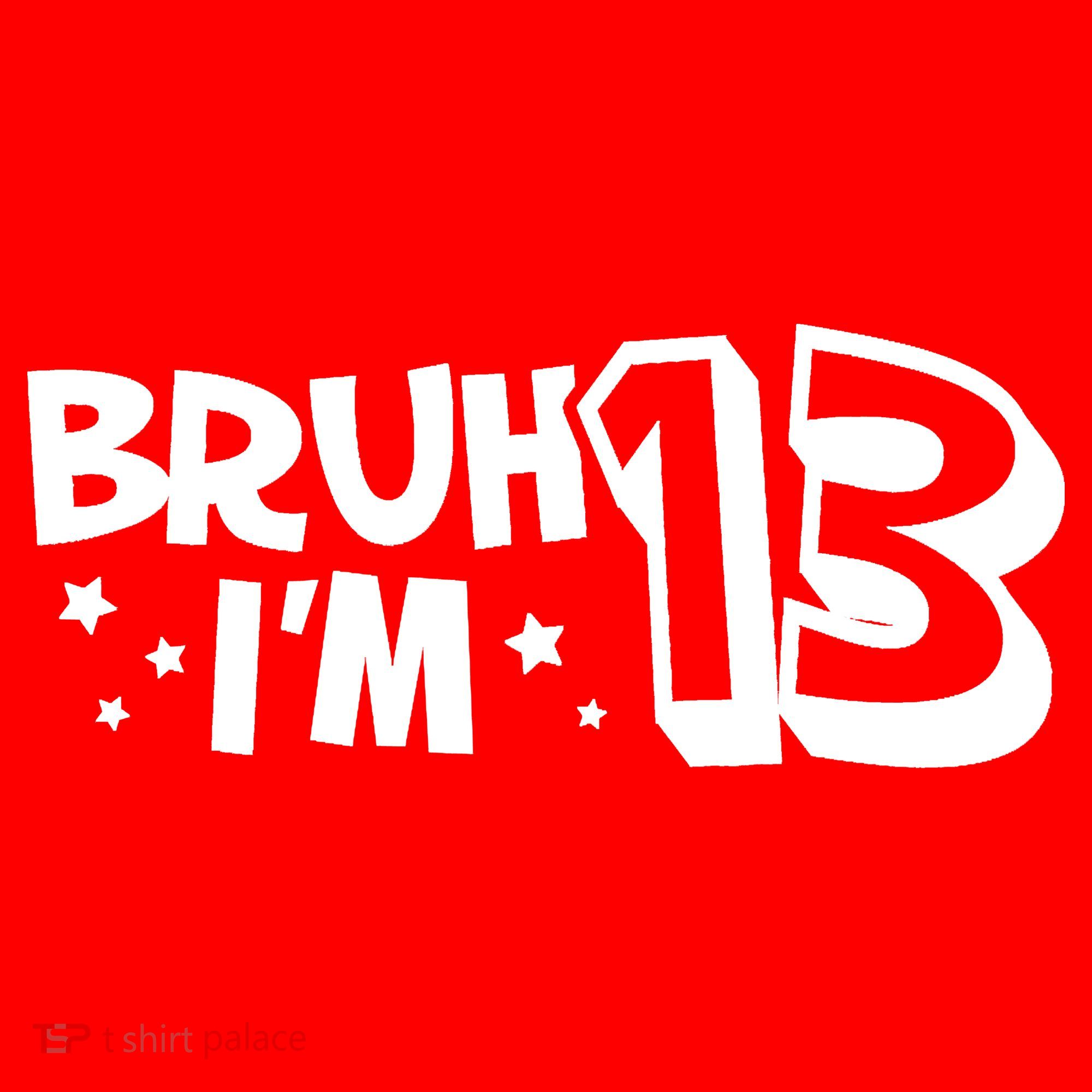 13yr 13th Bruh Im 13 Birthday Funny Birthday Santa Hat