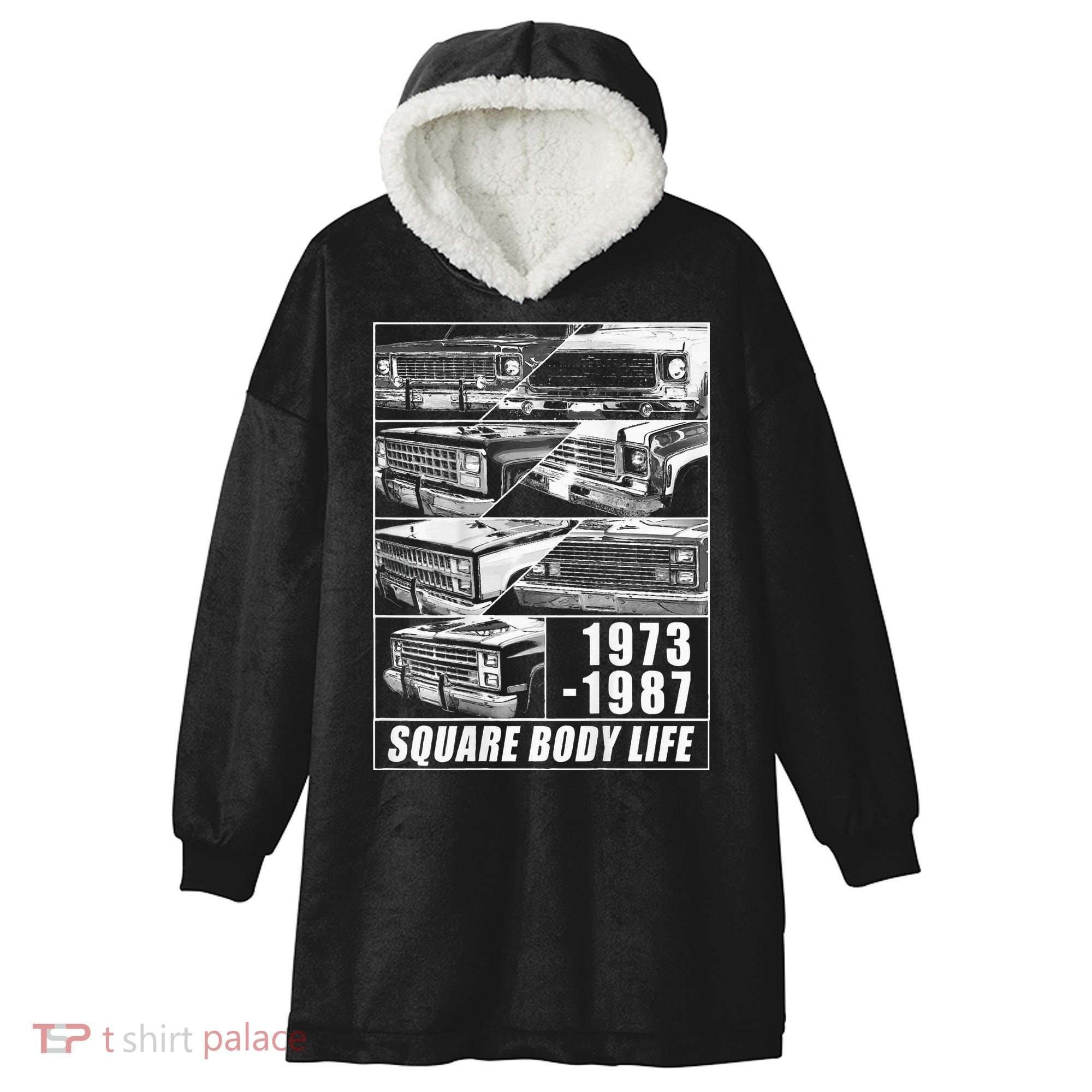 1973 1987 Square Body Truck Squarebody Hooded Wearable Blanket