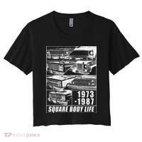 1973 1987 Square Body Truck Squarebody Women's Crop Top Tee thumb 0