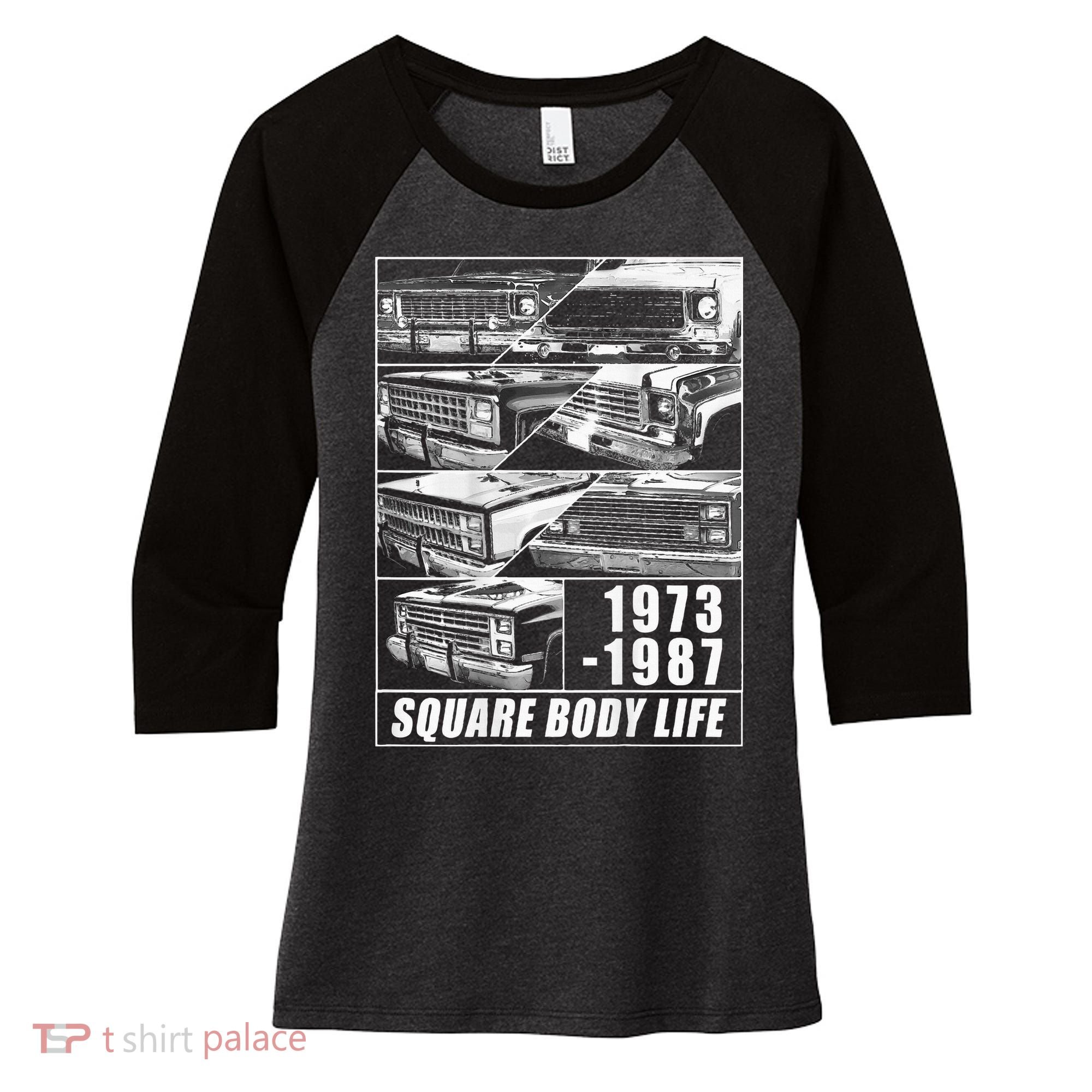 1973 1987 Square Body Truck Squarebody Women's Tri-Blend 3/4-Sleeve Raglan Shirt