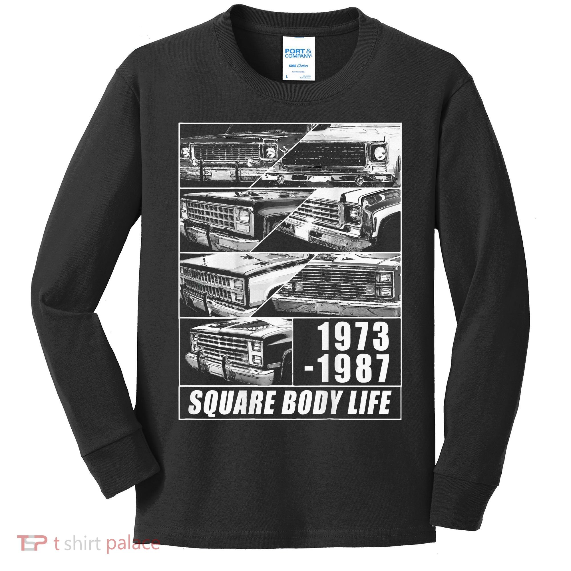 1973 1987 Square Body Truck Squarebody Kids Long Sleeve Shirt