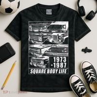 1973 1987 Square Body Truck Squarebody Kids Tie-Dye T-Shirt thumb 2