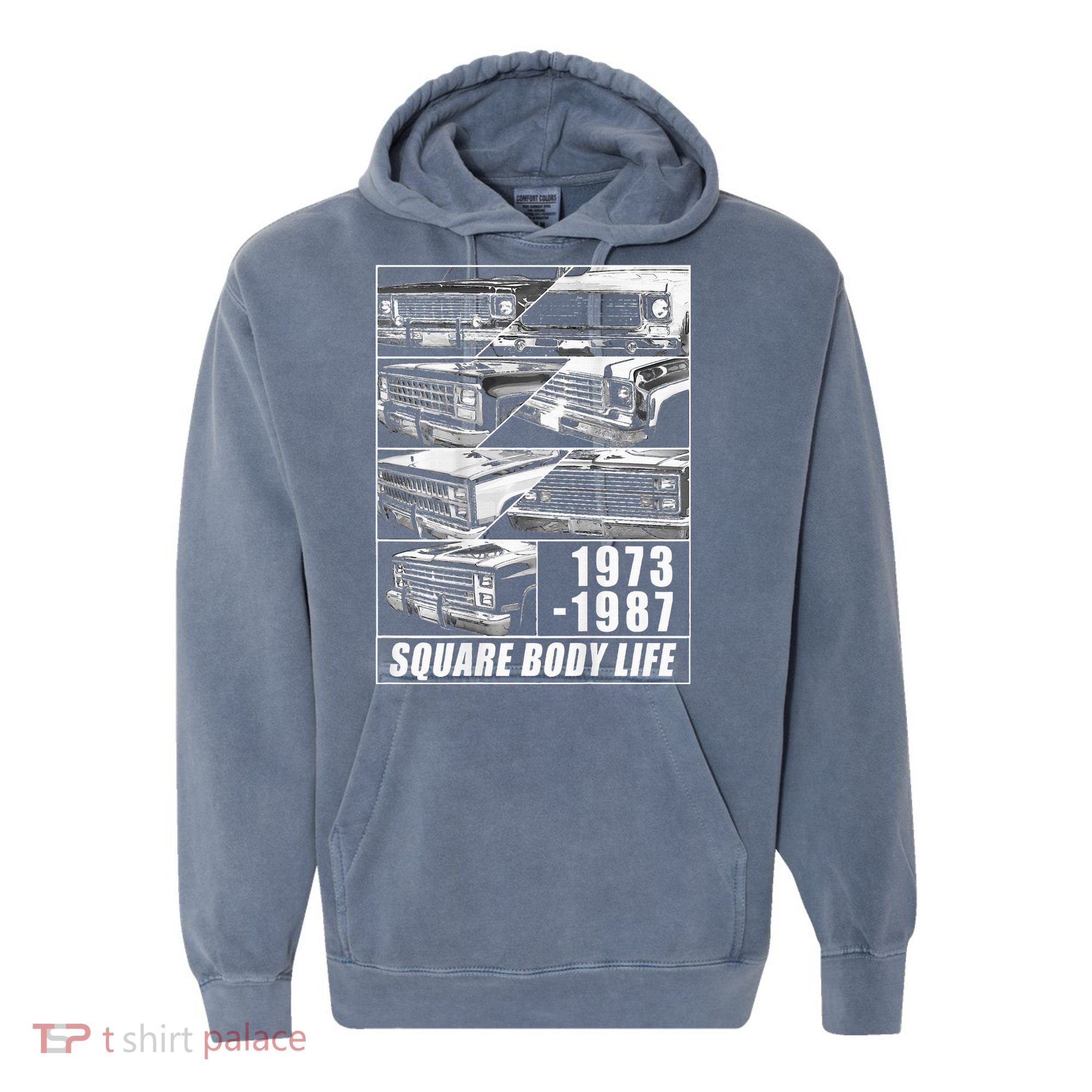 1973 1987 Square Body Truck Squarebody Comfort Colors Garment-Dyed Hooded Sweatshirt