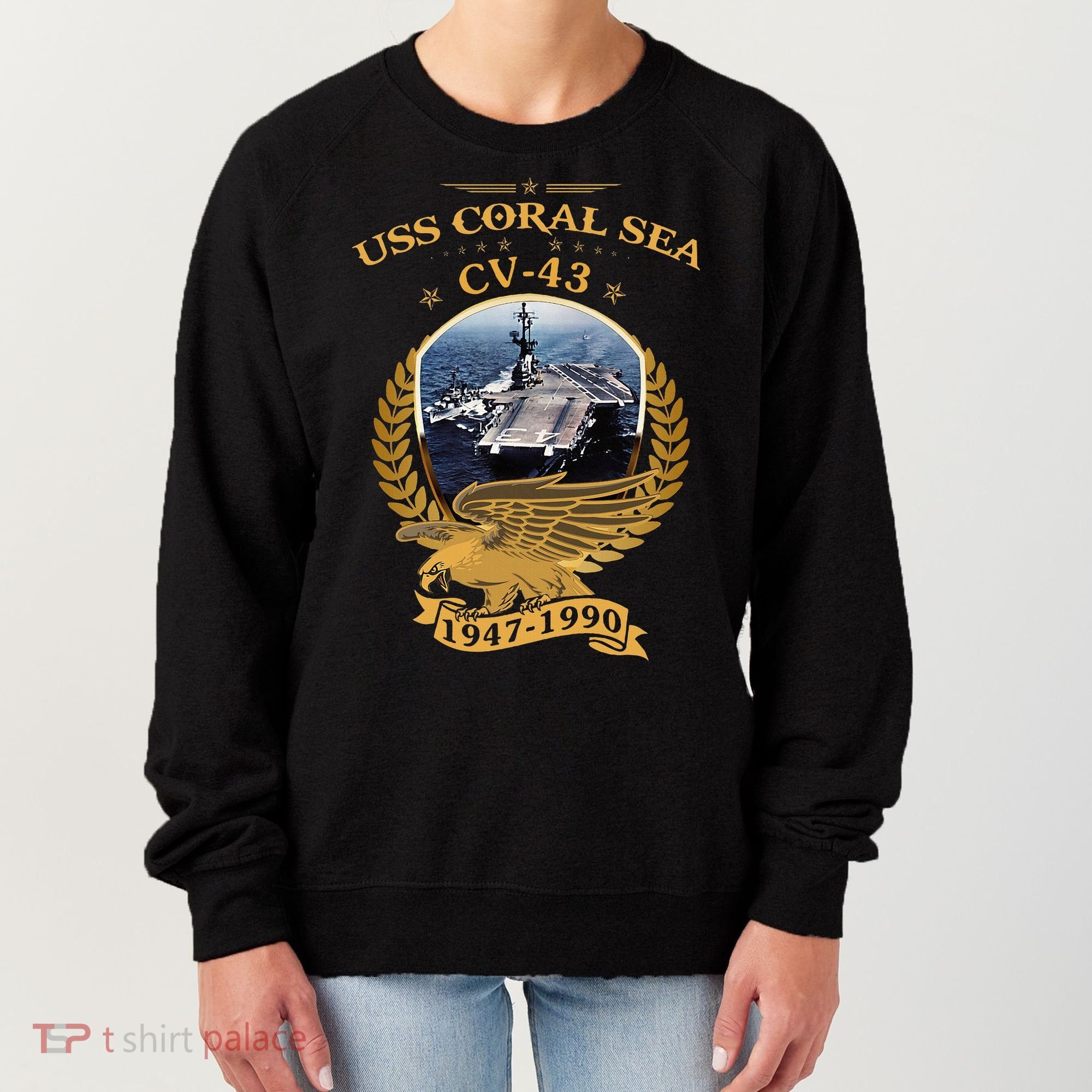 1947 1990 Uss Coral Sea Cv43 Women's Sweatshirt