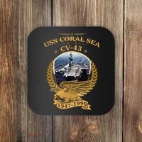 1947 1990 Uss Coral Sea Cv43 Coaster thumb 0