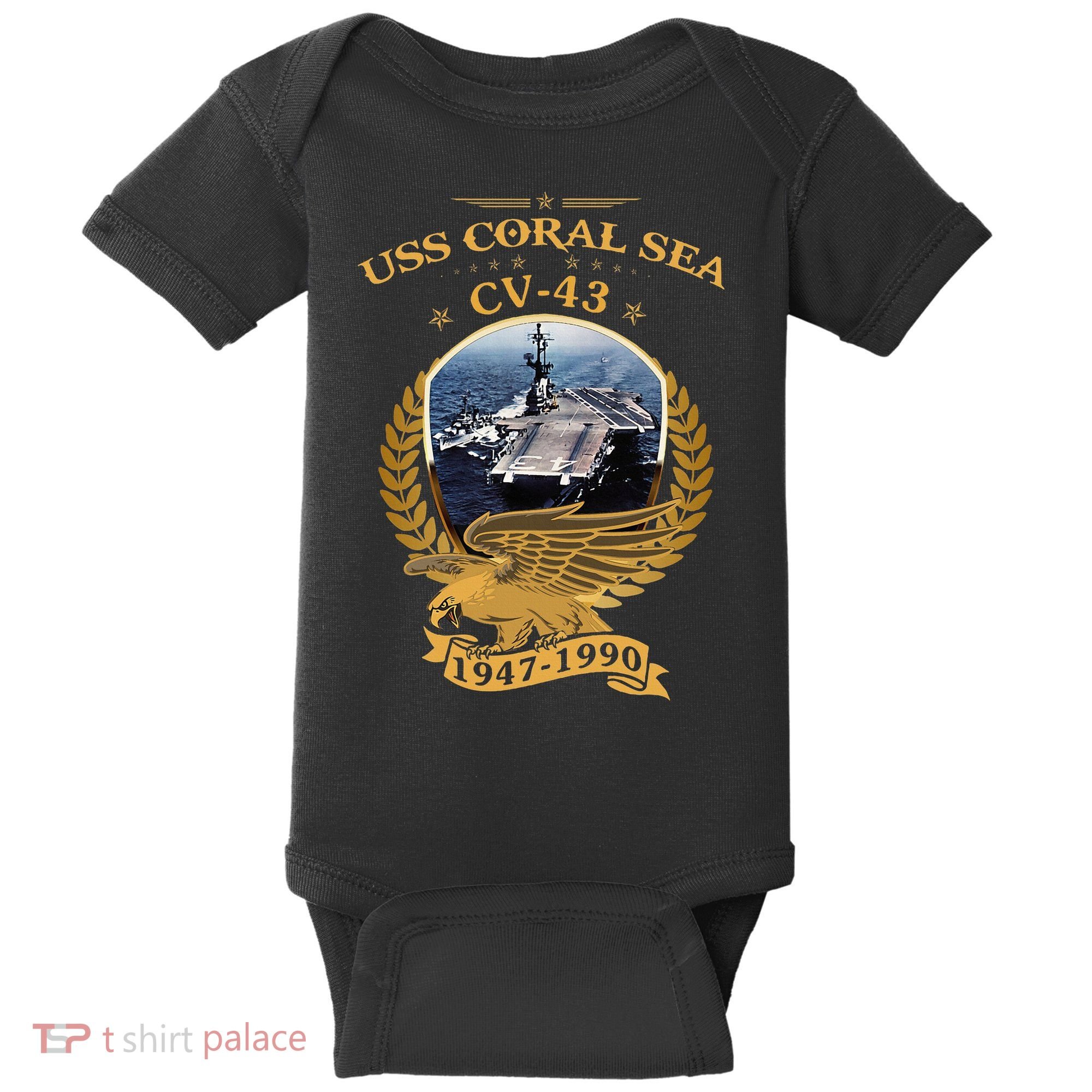 1947 1990 Uss Coral Sea Cv43 Baby Bodysuit