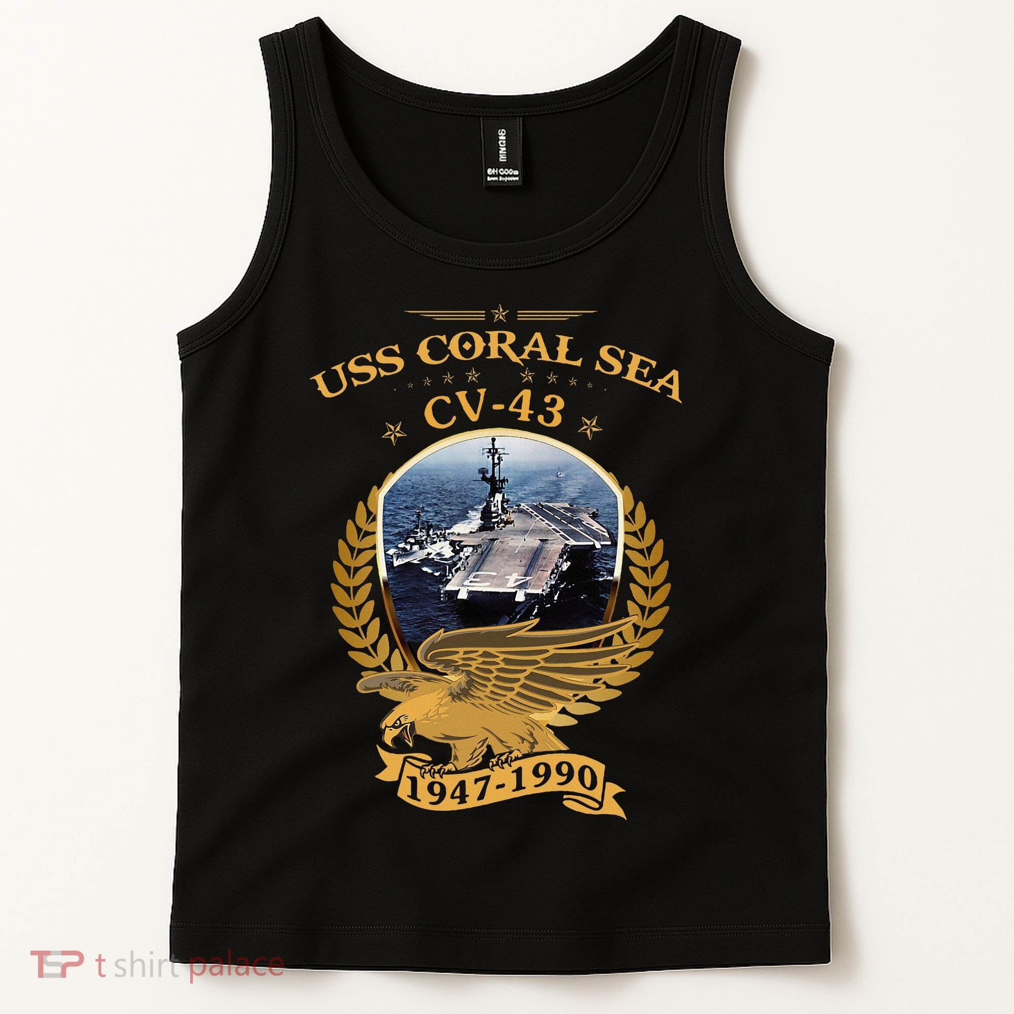 1947 1990 Uss Coral Sea Cv43 Tank Top