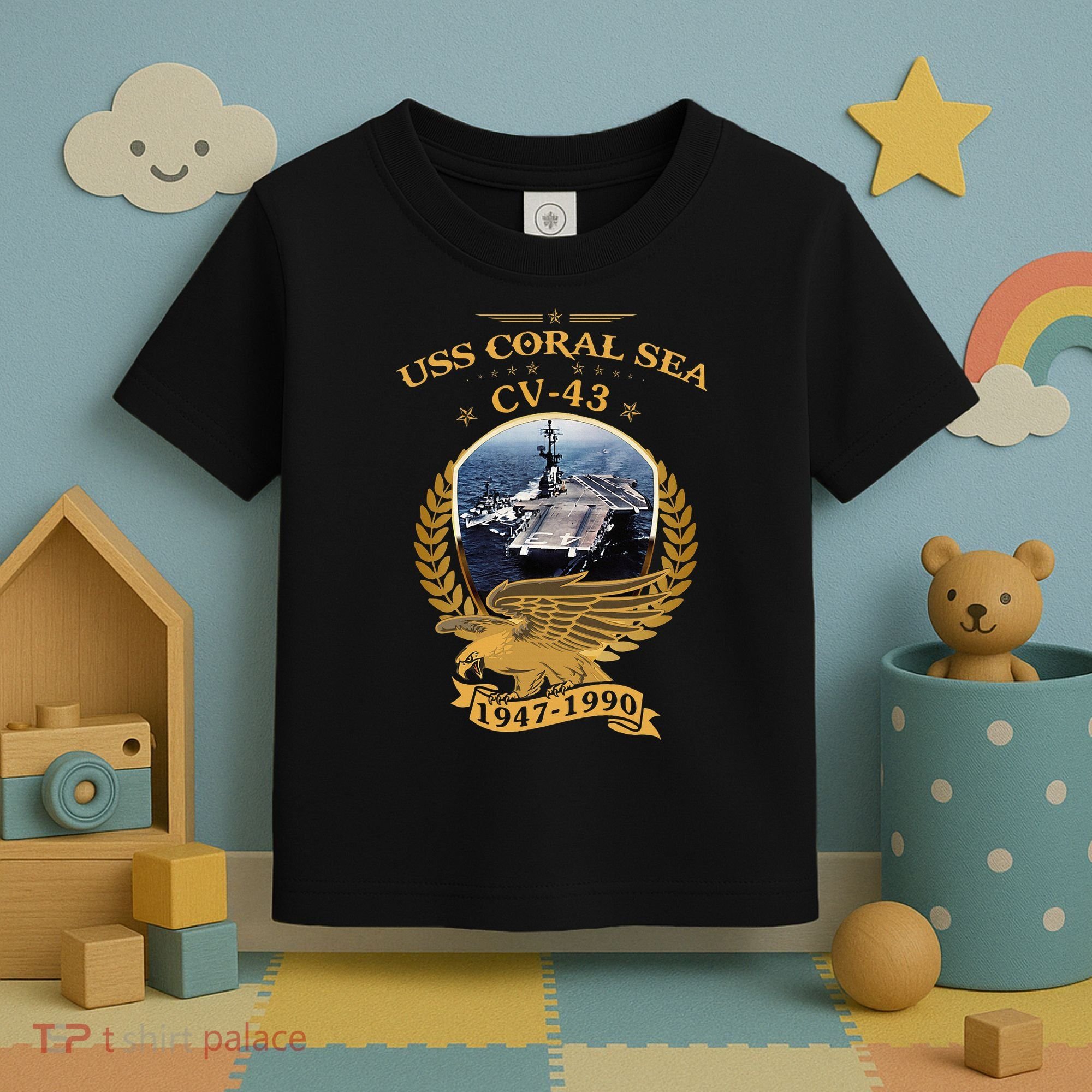 1947 1990 Uss Coral Sea Cv43 Toddler T-Shirt