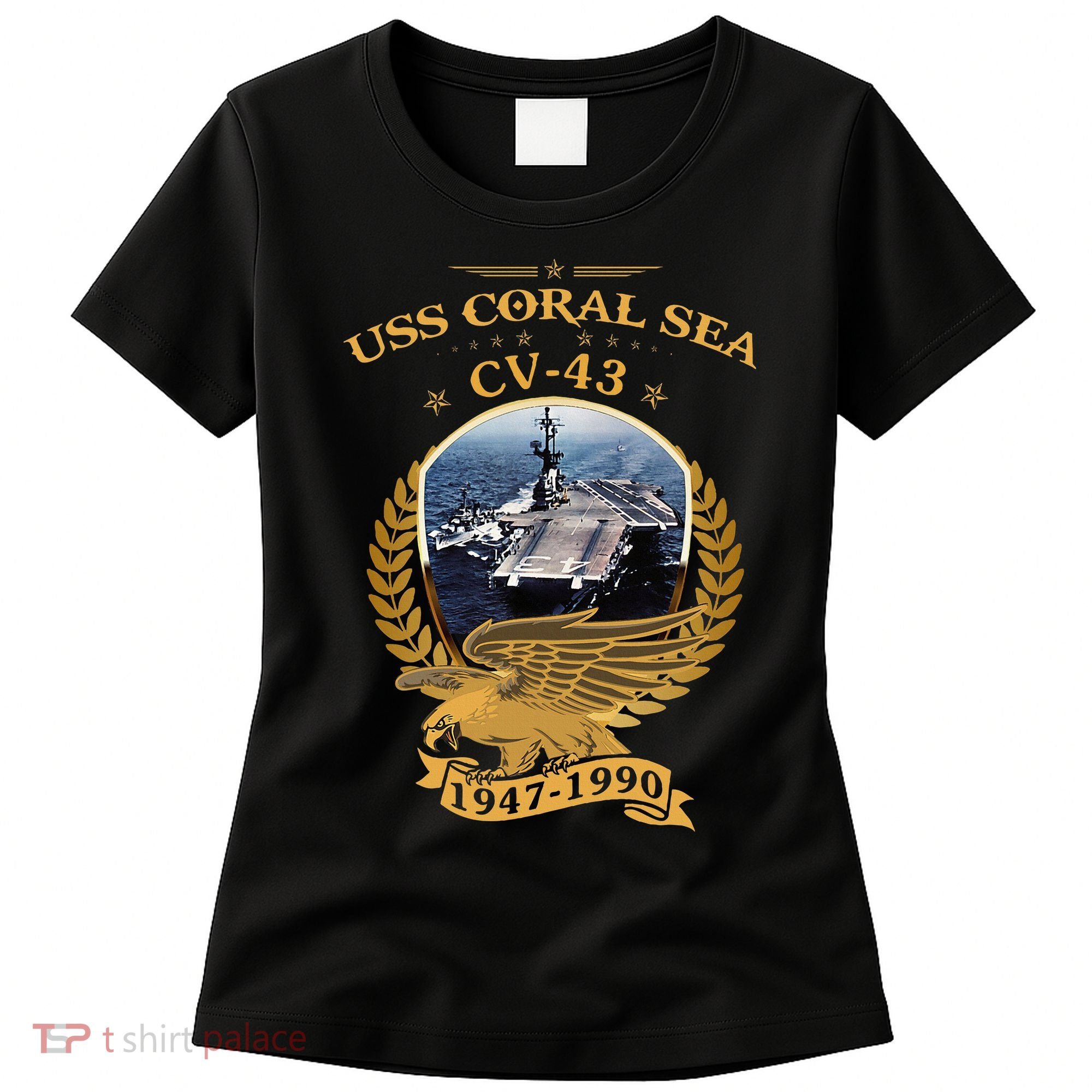 1947 1990 Uss Coral Sea Cv43 Women's T-Shirt