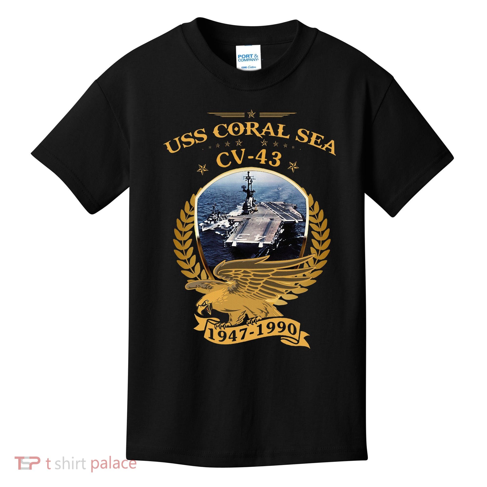 1947 1990 Uss Coral Sea Cv43 Kids T-Shirt