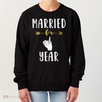 1st 1 Year Wedding Anniversary Gift Married Husband Wife Women's Sweatshirt thumb 0